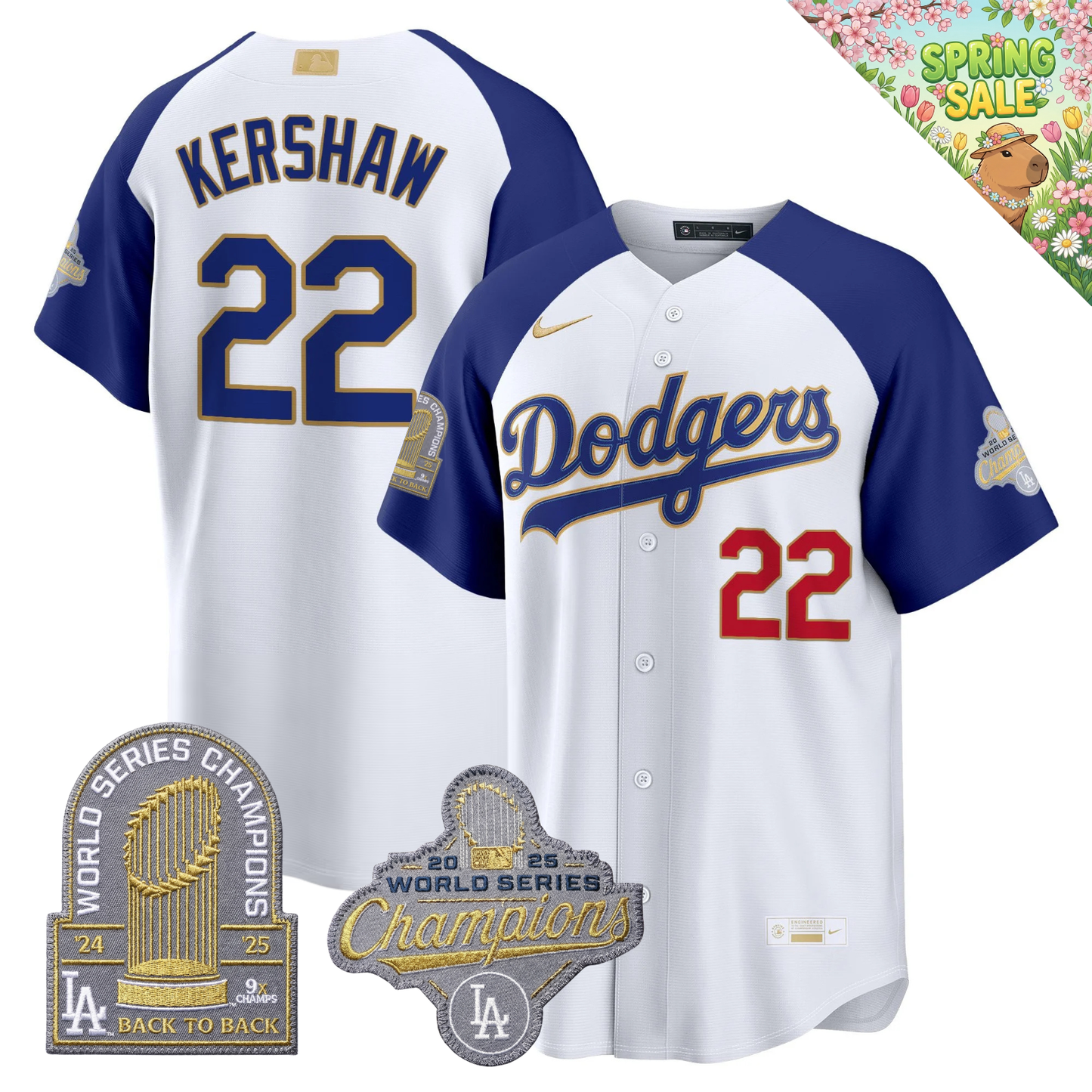 LAD "Gold Collection" Premier Limited Jersey - 9X World Series Champions - All Stitched
