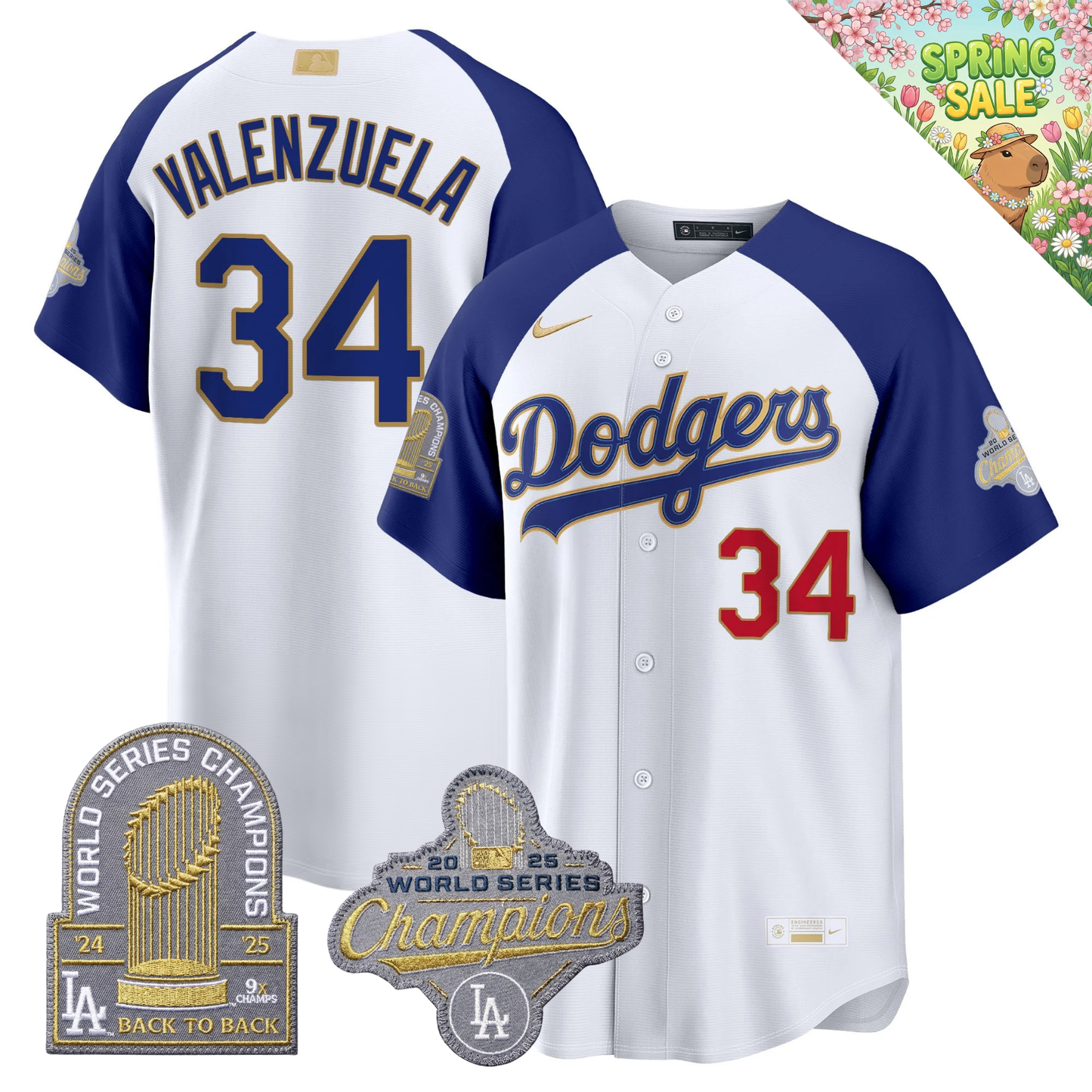LAD "Gold Collection" Premier Limited Jersey - 9X World Series Champions - All Stitched