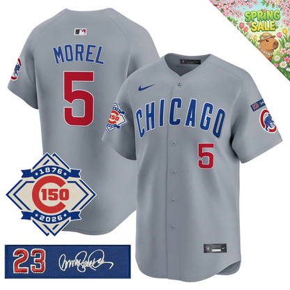 CHC 150th Anniversary & 'Ryne Sandberg Tribute' Patch Vapor Premier Limited Gold Jersey - All Stitched