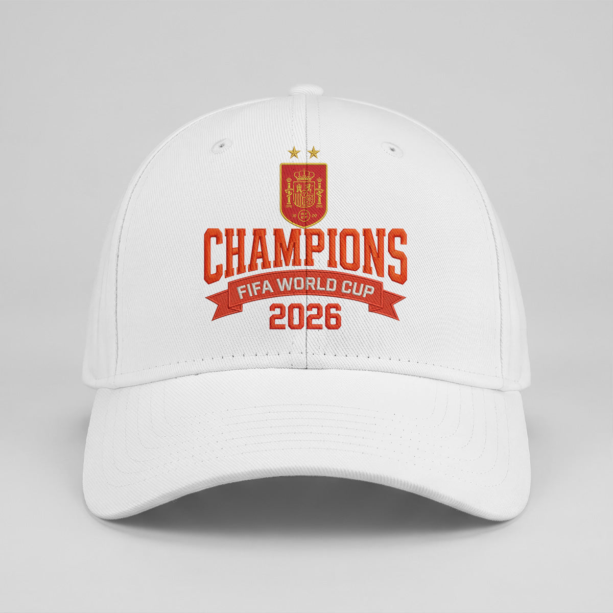 Spain 2026 Soccer Champion Baseball Embroidered Cap