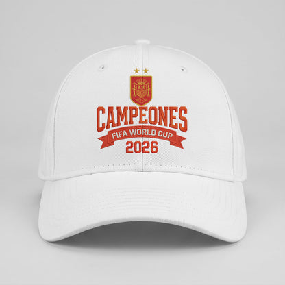 Spain 2026 Soccer Champion Baseball Embroidered Cap