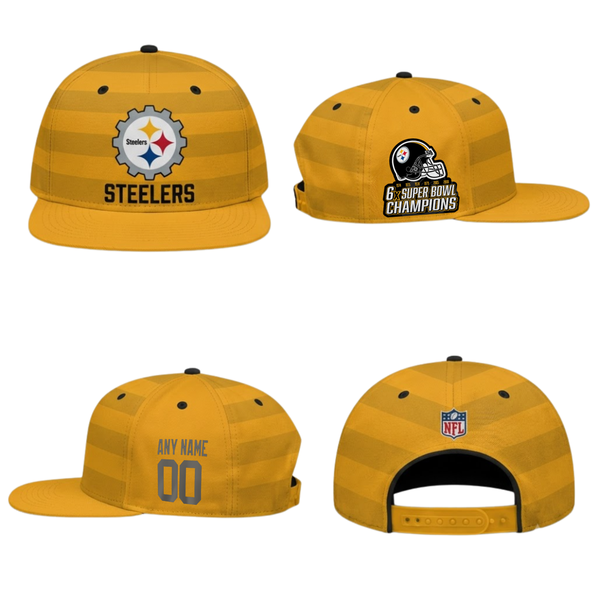 PIT Iron City Edition Personalized Snapback Cap - Printed