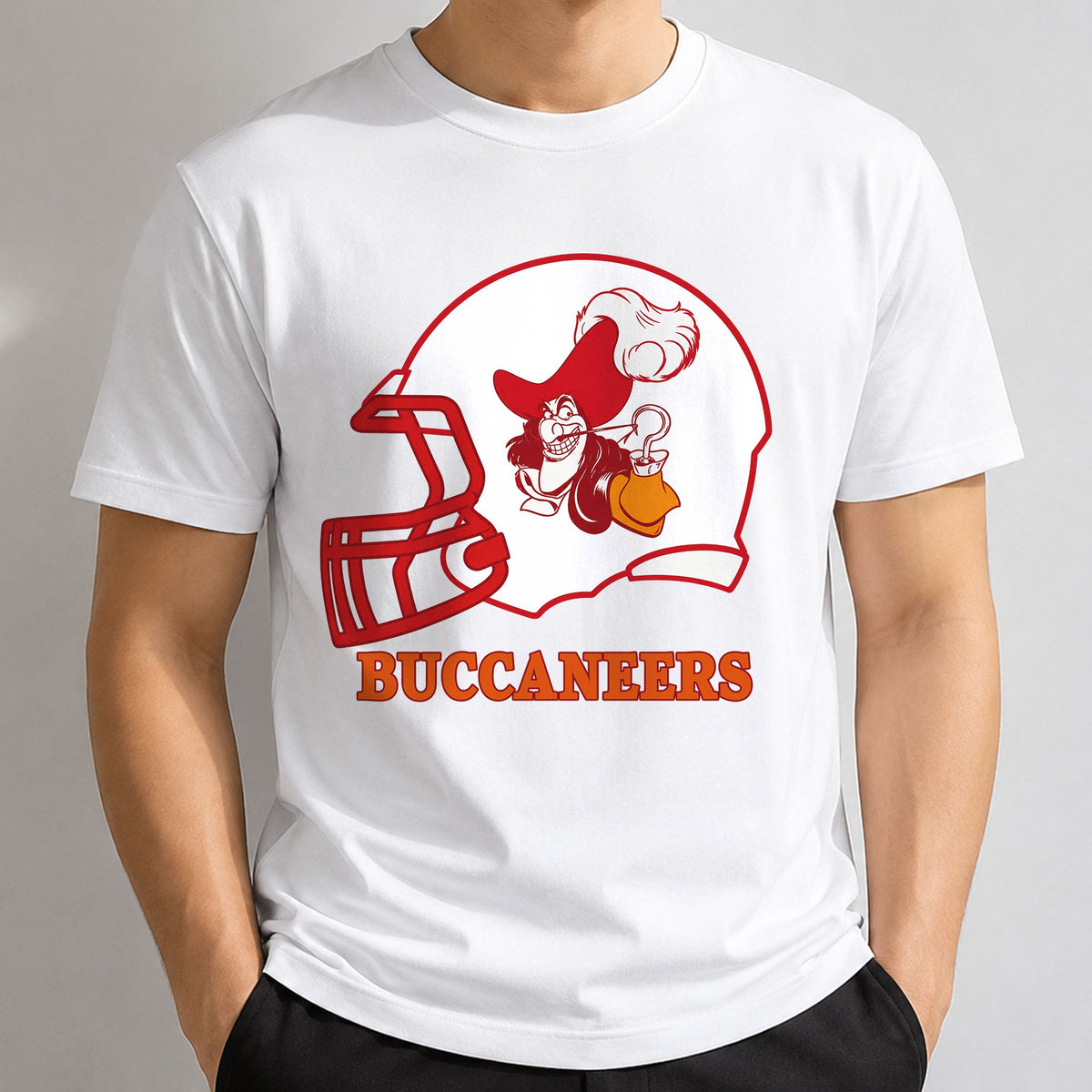 Tampa Bay Buccaneers x Red Coat Captain Edition One Side Printed T-Shirt
