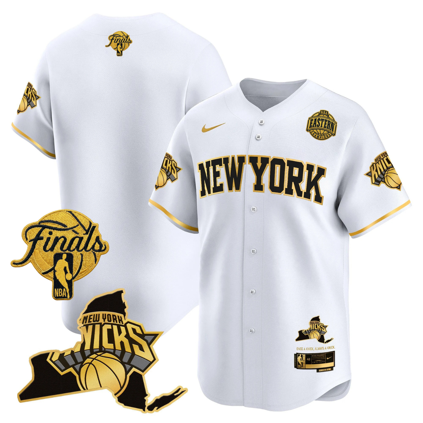 NYK 2026 Finals Vapor Baseball Jersey V2 - All Stitched