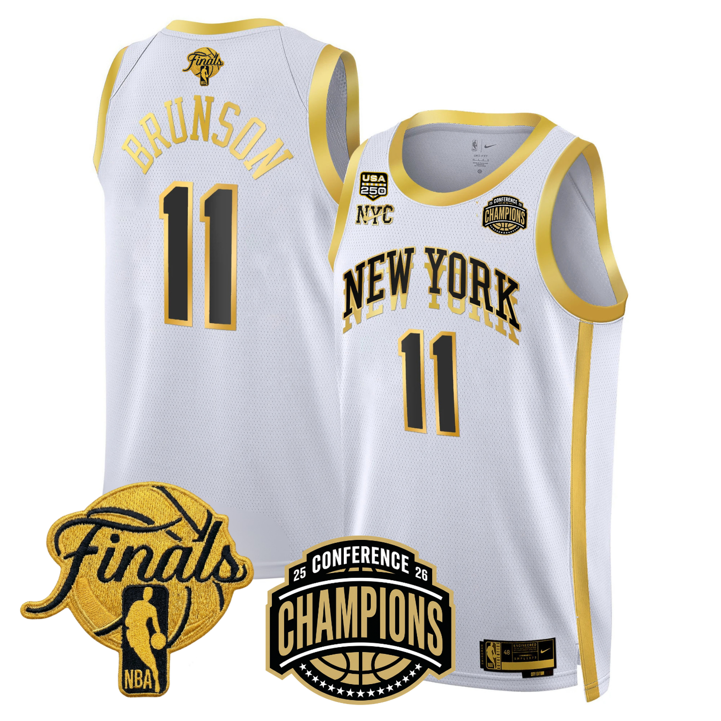 NYK 2026 Finals Limited Gold Jersey V2 - All Stitched