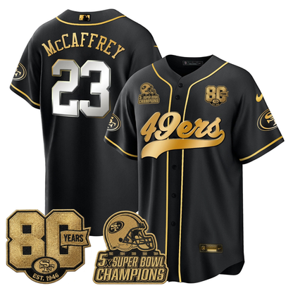 SF 80 Years & 5X Champs Vapor Baseball Jersey - Stitched