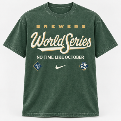 Milwaukee Brewers 2026 World Series Washed T-Shirt - Printed