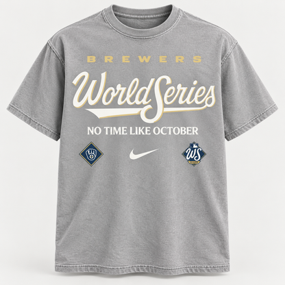 Milwaukee Brewers 2026 World Series Washed T-Shirt - Printed