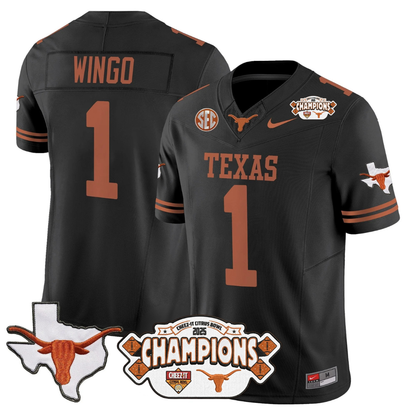 TEX 2025 State Map & Citrus Bowl Champions Patch Vapor Limited Jersey - All Stitched