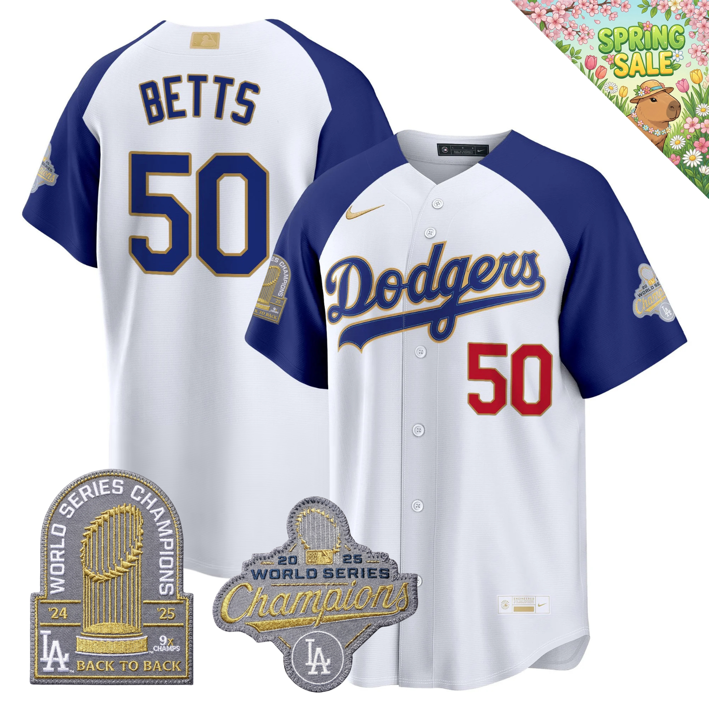 LAD "Gold Collection" Premier Limited Jersey - 9X World Series Champions - All Stitched