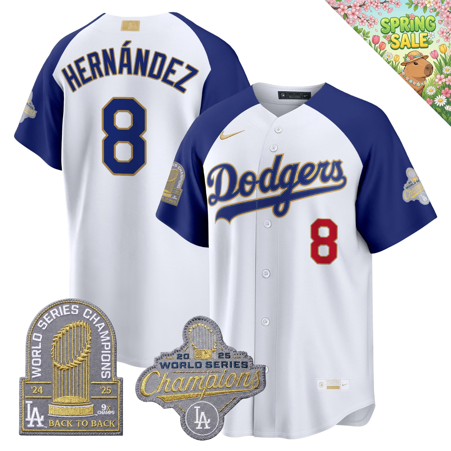LAD "Gold Collection" Premier Limited Jersey - 9X World Series Champions - All Stitched