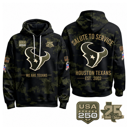 HOU 2026 Salute To Service Edition Pullover Hoodie - Printed