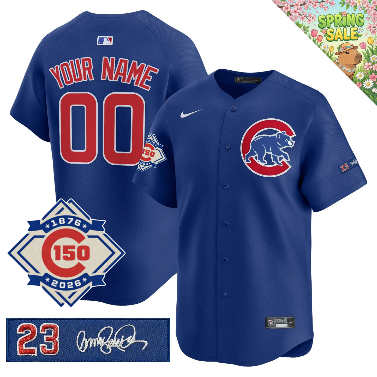 CHC 150th Anniversary & 'Ryne Sandberg Tribute' Patch Vapor Premier Limited Jersey - All Stitched