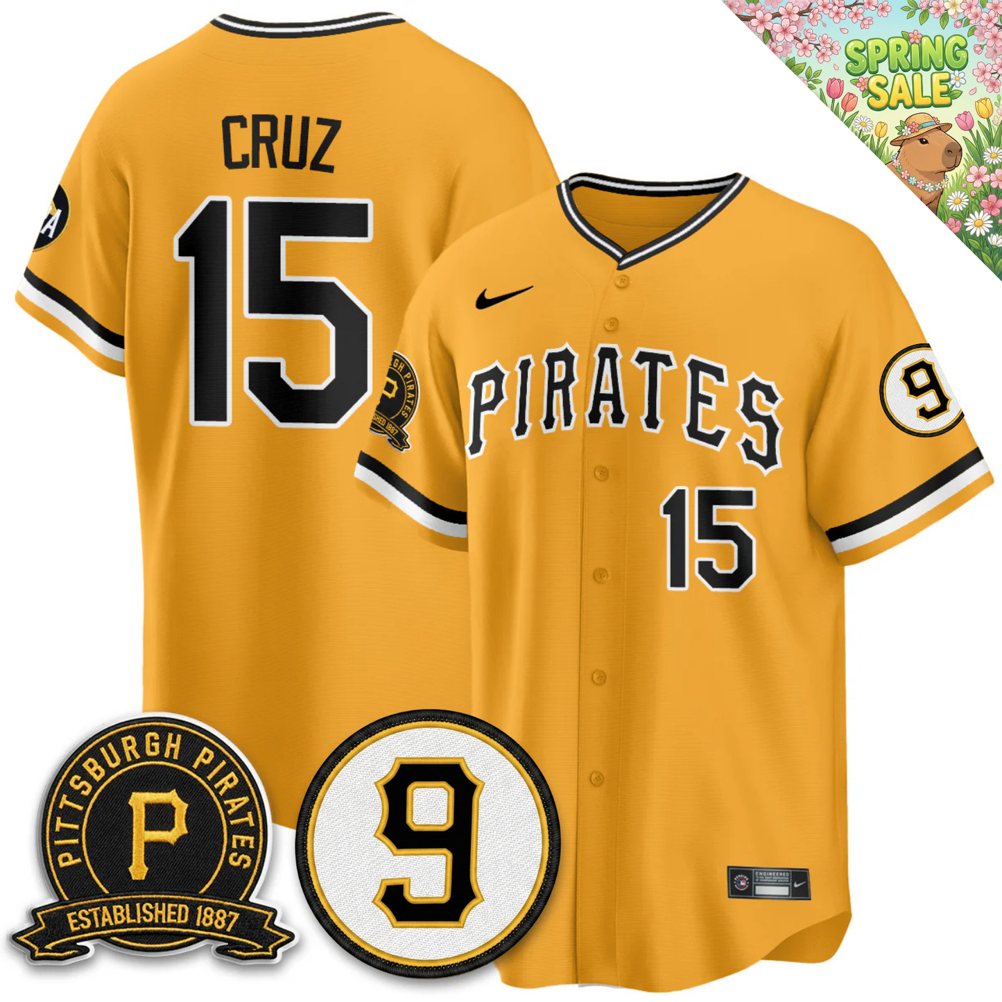 PIT Memories Vapor Limited Jersey - Bill Mazeroski & EST 1887 Patch - All Stitched
