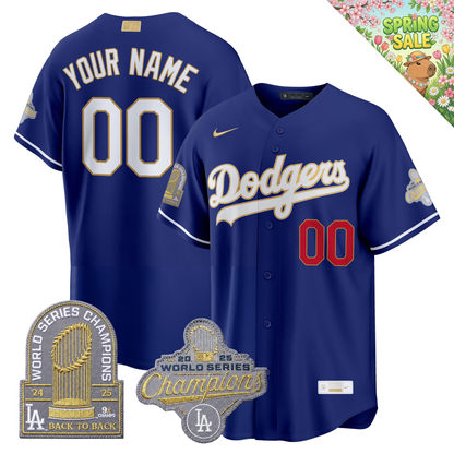 LAD "Gold Collection" Premier Limited Jersey - 9X World Series Champions - All Stitched
