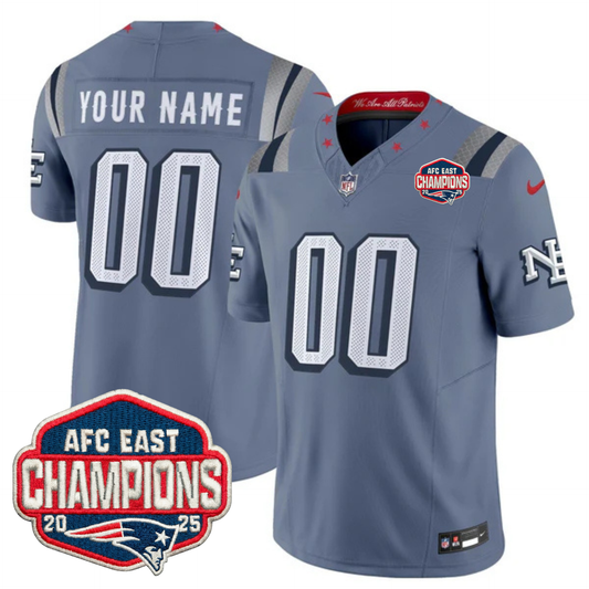 NE 2025 "Rivalries" AFC East Champions Vapor Limited Custom Jersey - Stitched