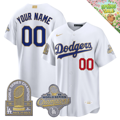 LAD "Gold Collection" Premier Limited Jersey - 9X World Series Champions - All Stitched