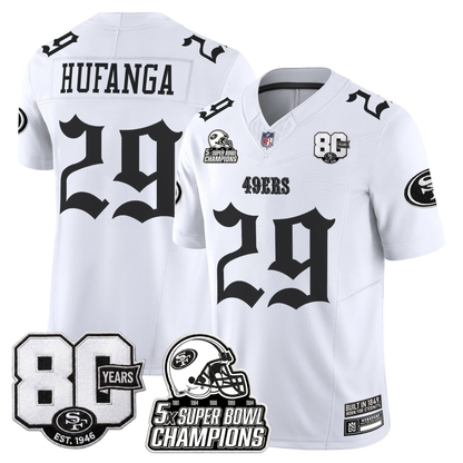 SF 'Fog City Gothic Edition' 80th Anniversary & 5X Champs Jersey - Stitched