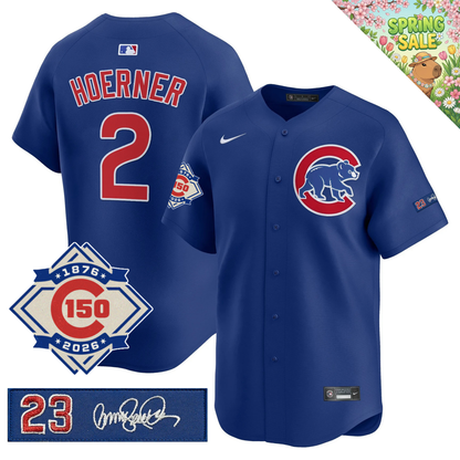 CHC 150th Anniversary & 'Ryne Sandberg Tribute' Patch Vapor Premier Limited Gold Jersey - All Stitched