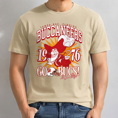 Tampa Bay Buccaneers x Red Coat Captain Edition One Side Printed T-Shirt V2