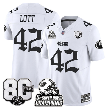 SF 'Fog City Gothic Edition' 80th Anniversary & 5X Champs Jersey - Stitched