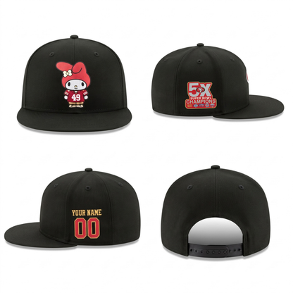 SF x Pink Sanrio Friends Personalized Snapback Cap - Printed