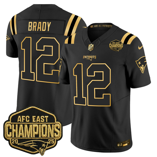 NE 2025 AFC East Champions Gold Vapor Limited Jersey - Stitched