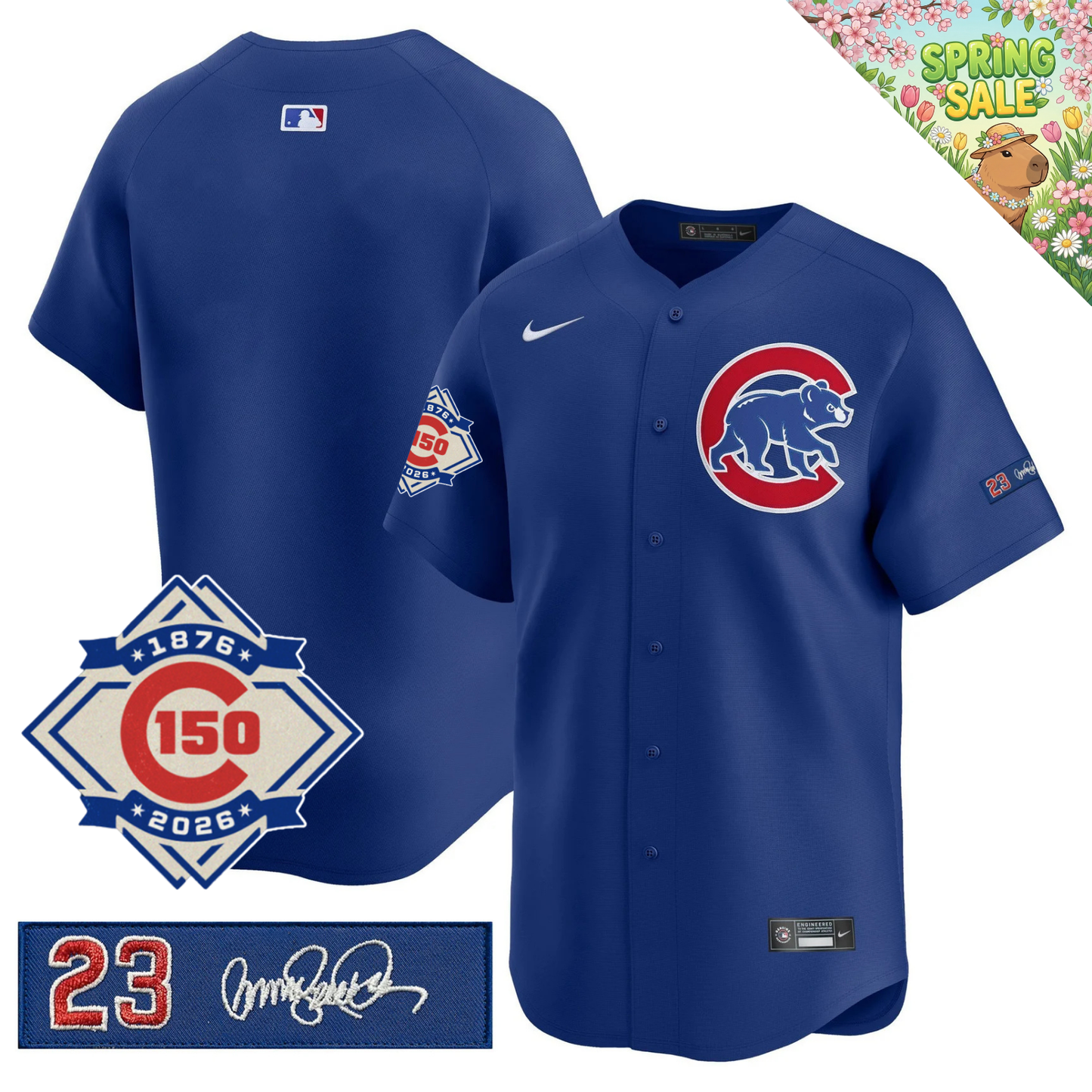 CHC 150th Anniversary & 'Ryne Sandberg Tribute' Patch Vapor Premier Limited Jersey - All Stitched