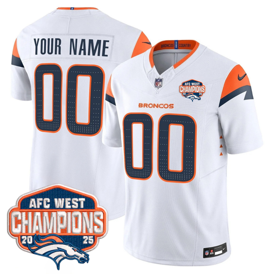 Custom DEN AFC West Champions Patch Vapor Limited Jersey V2 - Stitched