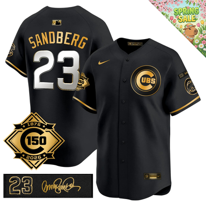 CHC 150th Anniversary & 'Ryne Sandberg Tribute' Patch Vapor Premier Limited Jersey - All Stitched