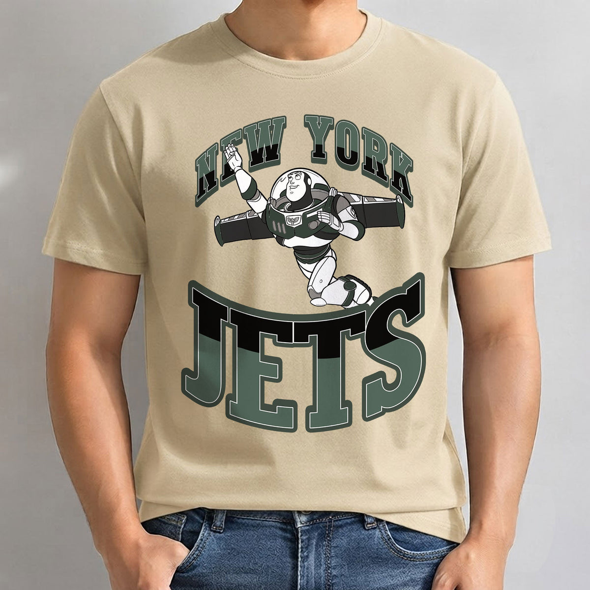 New York Jets x Gang Green Edition One Side Printed T-Shirt