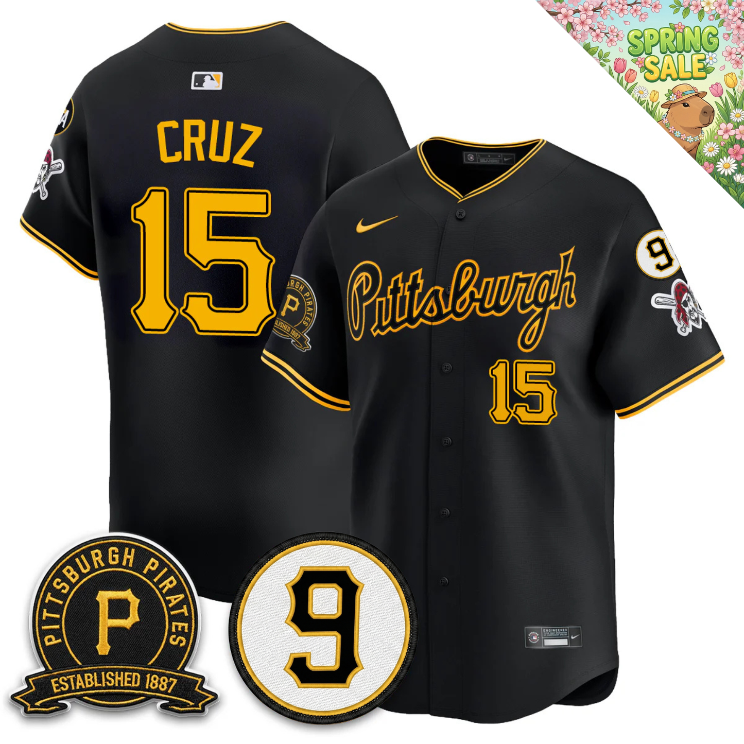 PIT Memories Vapor Limited Jersey - Bill Mazeroski & EST 1887 Patch - All Stitched