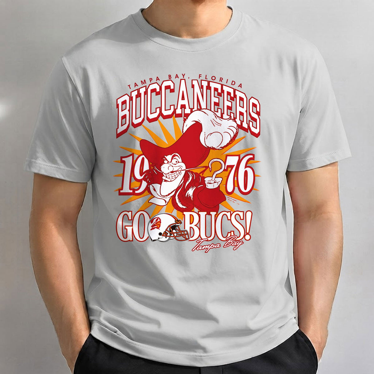 Tampa Bay Buccaneers x Red Coat Captain Edition One Side Printed T-Shirt V2