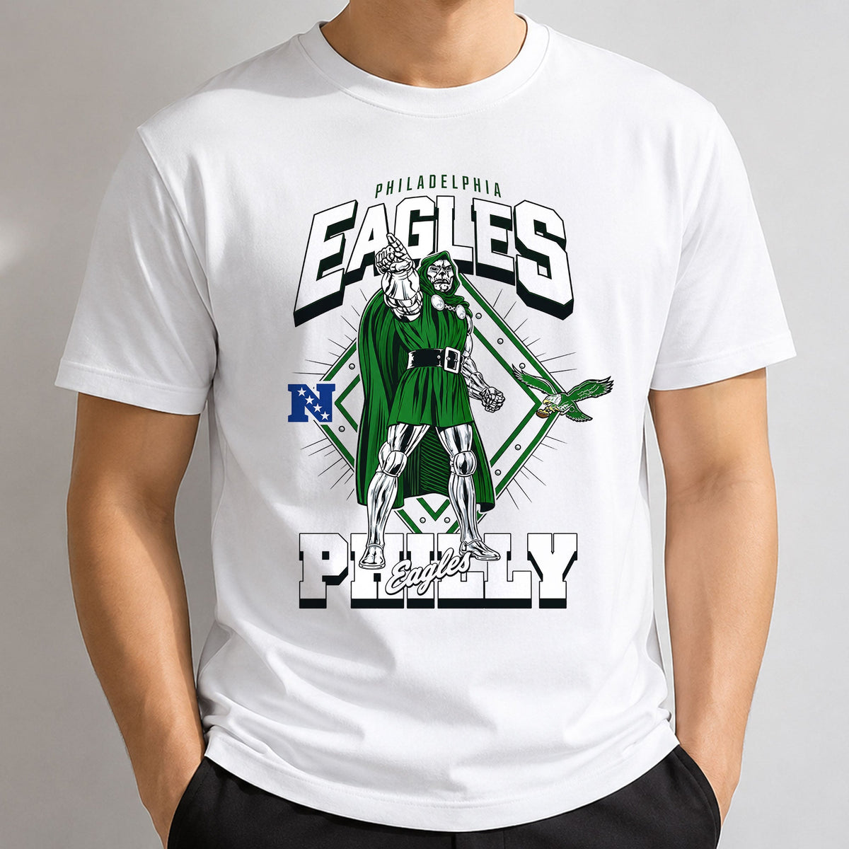 Philadelphia Eagles x Green Cape Villain Edition One Side Printed T-Shirt