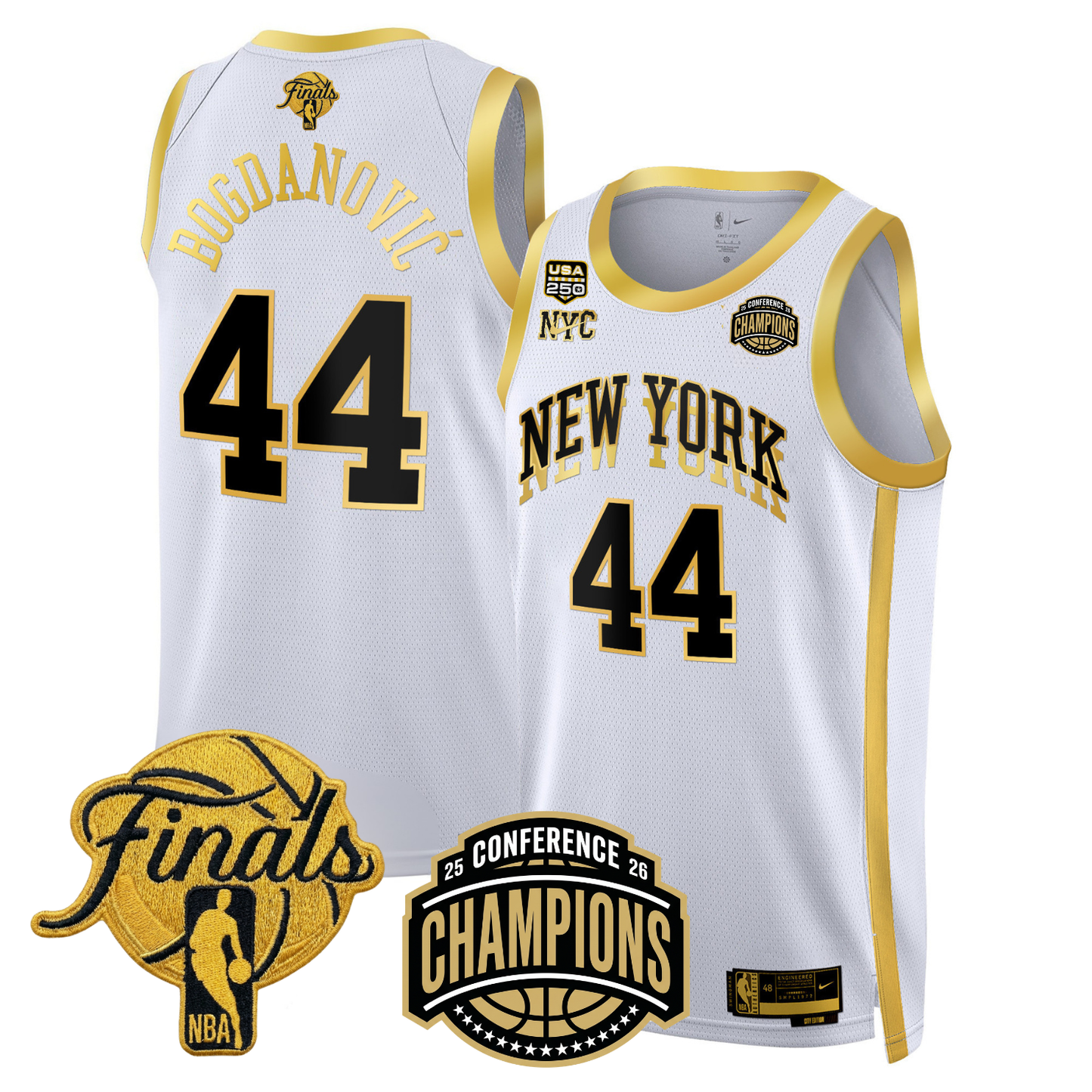 NYK 2026 Finals Limited Gold Jersey V2 - All Stitched
