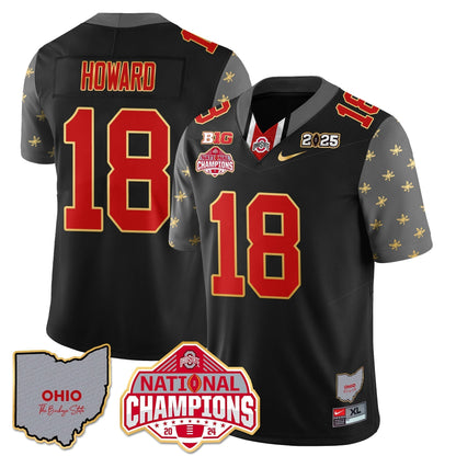 OSU 2025 CFP Patch - National Champions Gold Jersey - All Stitched