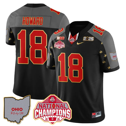 OSU 2025 CFP Patch - National Champions Gold Jersey - All Stitched