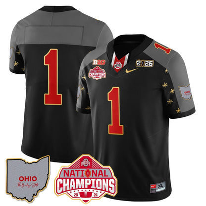 OSU 2025 CFP Patch - National Champions Gold Jersey - All Stitched
