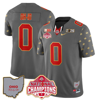 OSU 2025 CFP Patch - National Champions Gold Jersey - All Stitched