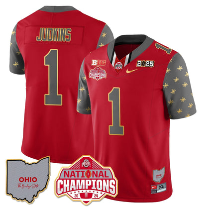 OSU 2025 CFP Patch - National Champions Gold Jersey - All Stitched
