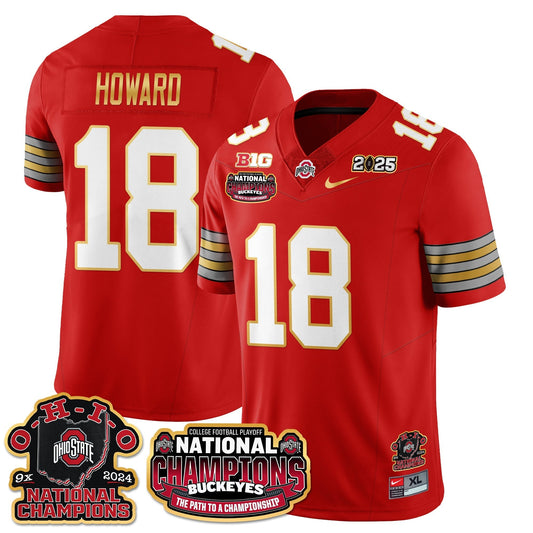OSU 'Heritage Stripe' 2025 CFP Patch - National Champions Jersey N9 - Stitched