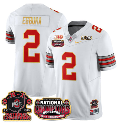 OSU 'Heritage Stripe' 2025 CFP Patch - National Champions Jersey N9 - All Stitched