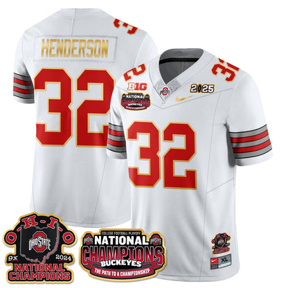 OSU 'Heritage Stripe' 2025 CFP Patch - National Champions Jersey N9 - All Stitched