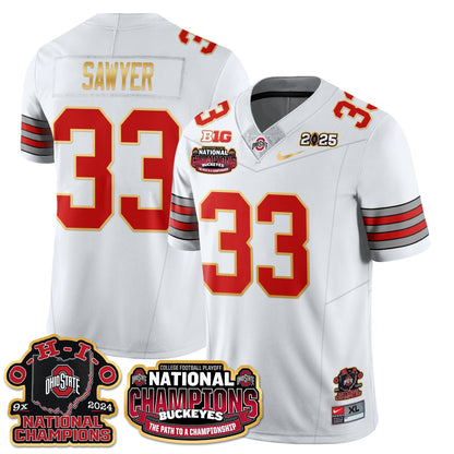 OSU 'Heritage Stripe' 2025 CFP Patch - National Champions Jersey N9 - All Stitched