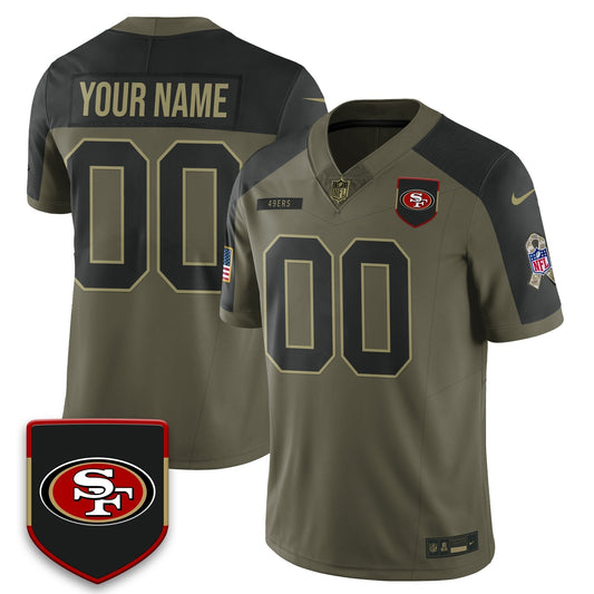 SF 2025 Salute to Service Limited Custom Jersey - Stitched