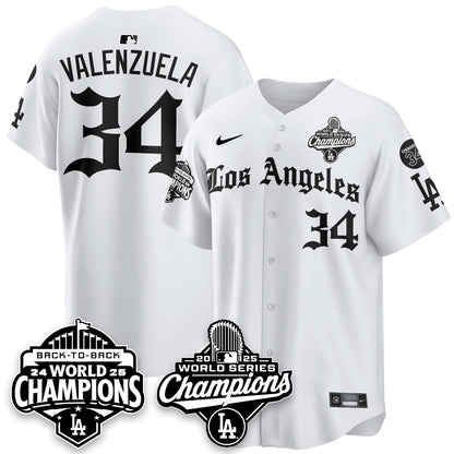LAD 2025 World Series Champions Vapor Premier Limited Jersey - LA Gothic Edition - All Stitched N2