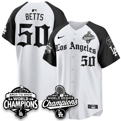 LAD 2025 World Series Champions Vapor Premier Limited Jersey - LA Gothic Edition - All Stitched N2
