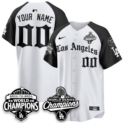 Custom LAD 2025 World Series Champions Vapor Premier Limited Jersey - LA Gothic Edition - All Stitched