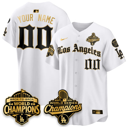 LAD 2025 World Series Champions Vapor Premier Limited Jersey - LA Gothic Edition - All Stitched N2
