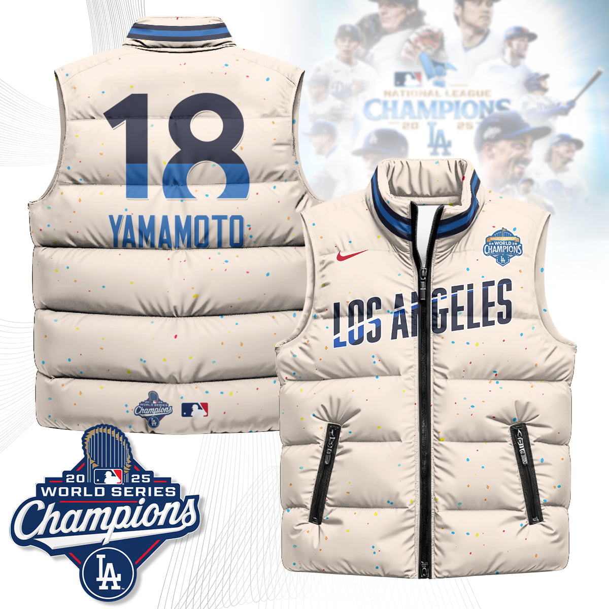 LAD 2025 Back To Back Champions Puffer Vest